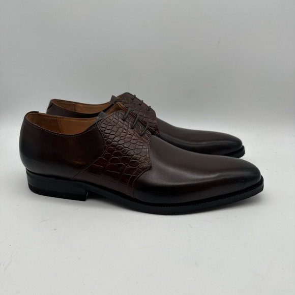 DAPPER SHOES CO. Handcrafted Genuine Leather Men's Wingtip Brogue Oxfords Sz 9 - Picture 3 of 9